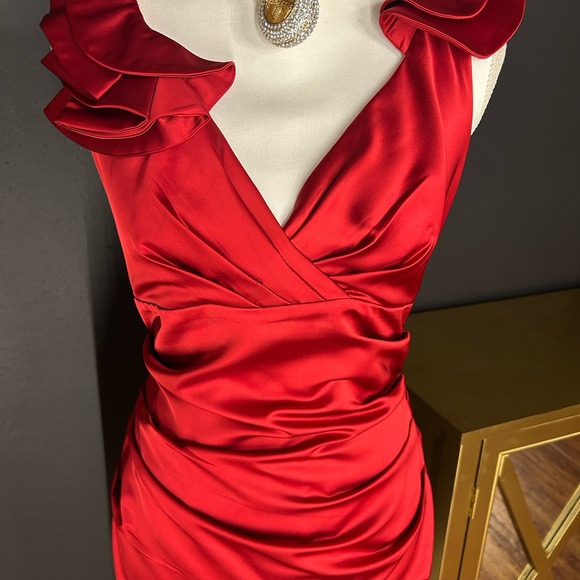 Maggy London Satin Cocktail Dress - Picture 2 of 6